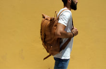 Charger l'image dans la galerie, Hiking Leather Rolltop Backpack