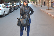 Charger l'image dans la galerie, Black Fringe Leather Purse
